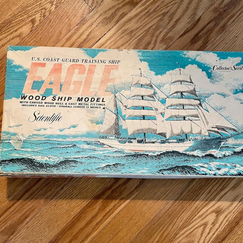 Vintage USCGC Eagle Tall Ship Model Kit Nautical Decor